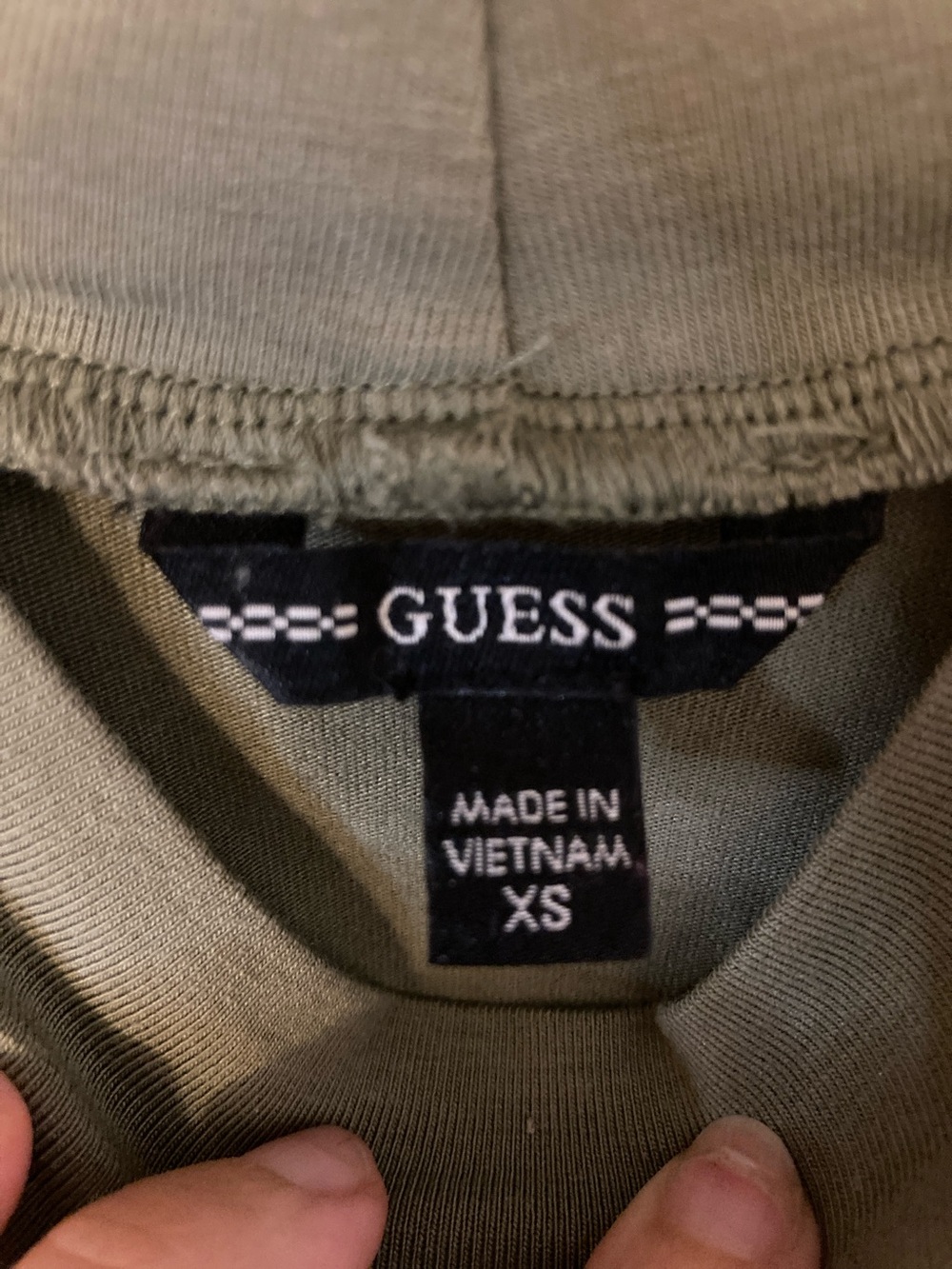 GUESS Olive Green Ribbed Halter Tank - Picture 2 of 5